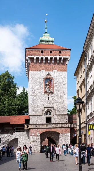 Brama Floriańska w Krakowie w Kraków, Polska — Zdjęcie stockowe