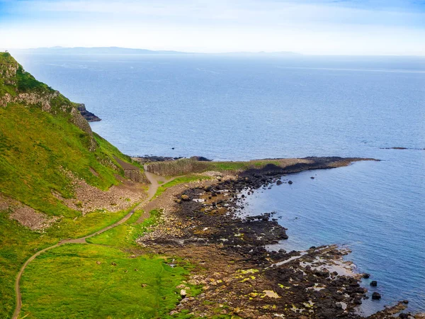 Noord Ierland Giant Causeway Unieke Natuurlijke Geologische Formaties Van Vulkanische — Stockfoto