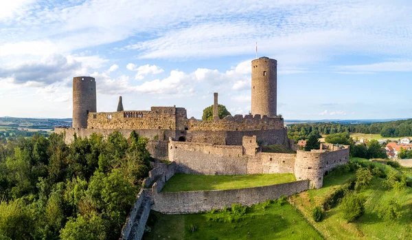 Ruin Medeltida Munzenberg Slott Hessen Tyskland Byggd Talet Bäst Bevarade — Stockfoto