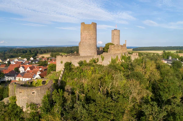 Ruiny Średniowiecznego Zamku Mnzenberg Hesji Niemczech Zbudowany Xii Wieku Jeden — Zdjęcie stockowe