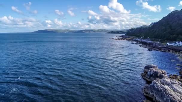 Kuzey Rlanda Ngiltere Deki Garron Point Jeolojik Bir Formasyon Antrim — Stok video