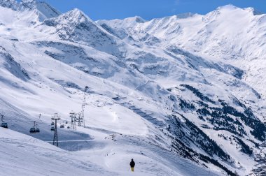 Kayak Merkezi Obergurgl Hochgurgl Alpleri'nde Otztal, Avusturya
