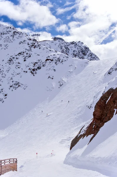 Skipistes in Sölden, Oostenrijk — Stockfoto