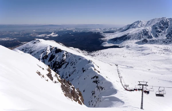 Ski dans les montagnes Tatra en Pologne — Photo
