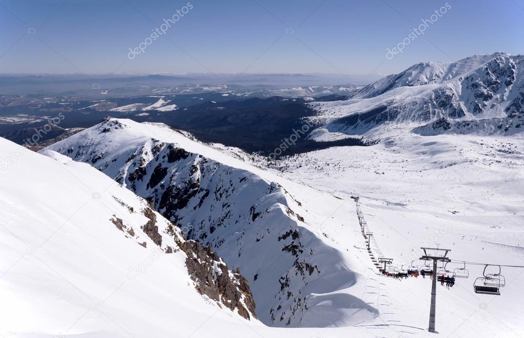 Skiing in Tatra Mountains in Poland