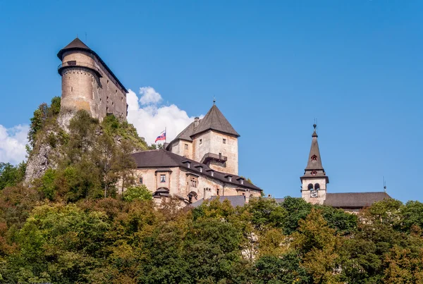 Oravsky zamku na Słowacji — Zdjęcie stockowe