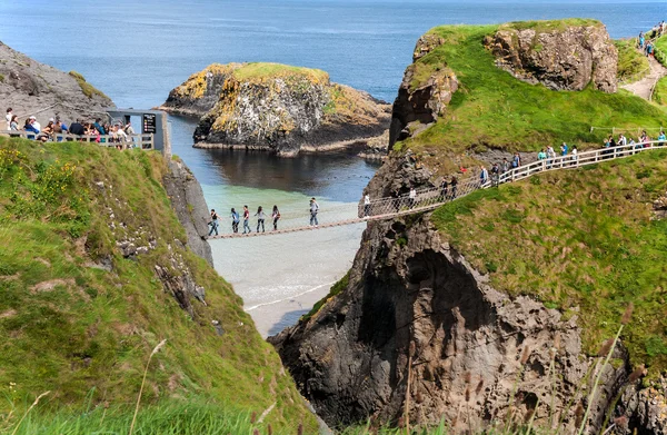 Carrickarade most linowy, Irlandia Północna Zdjęcie Stockowe