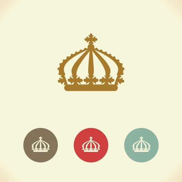 Икона короны. векторная иллюстрация — стоковый вектор
