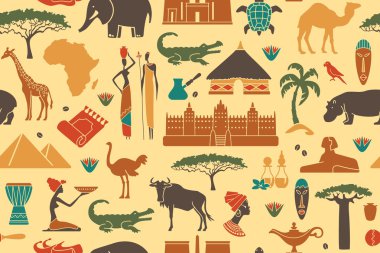 Afrika'nın bir tema üzerinde sorunsuz arka plan