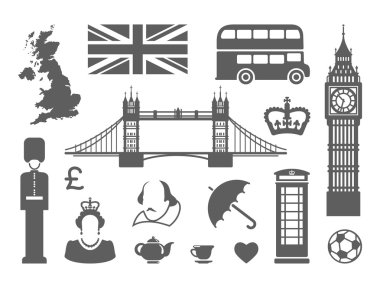 İngiltere'de ve Londra sembolleri