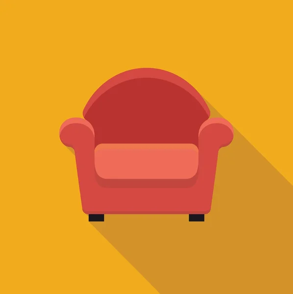 Fotel. Ikona stylizowane wektor — Wektor stockowy