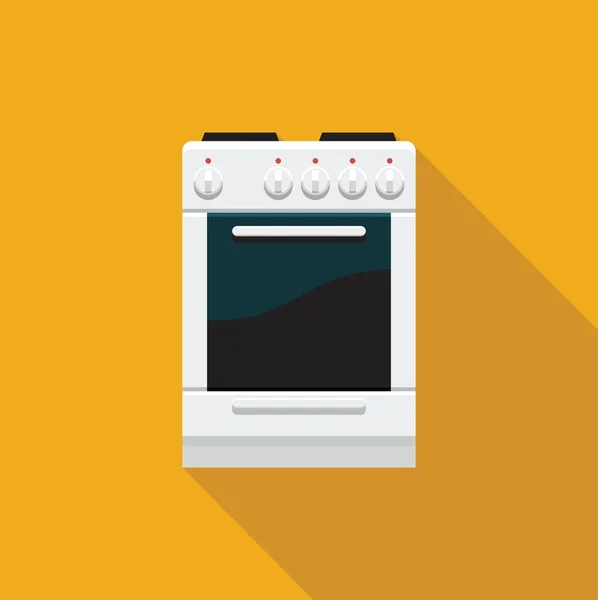 A stove with an oven. Flat icon — Stock Vector