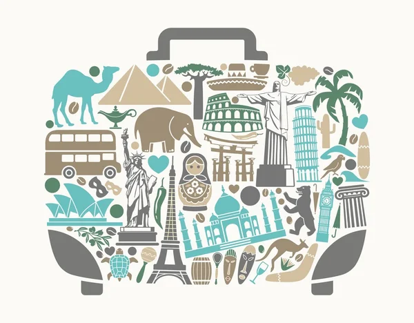 Un symbole du tourisme et du voyage — Image vectorielle