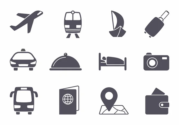 Traveling and transport icons — Stock Vector