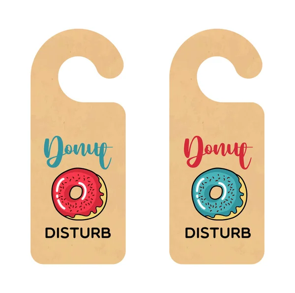 Funny Craft paper Door hanger template - dont disturb — Image vectorielle