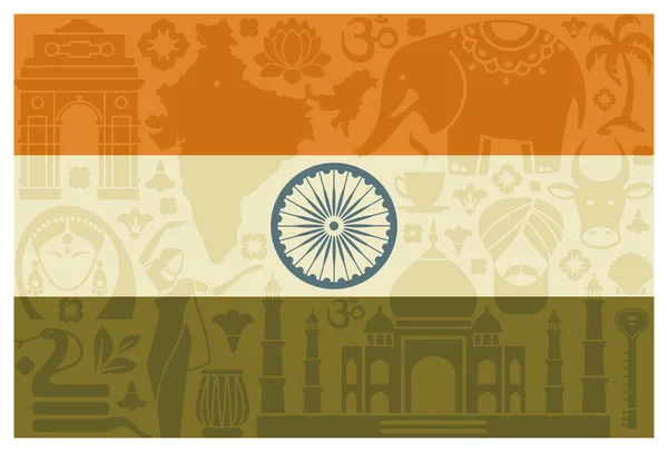 Bandera de India — Archivo Imágenes Vectoriales