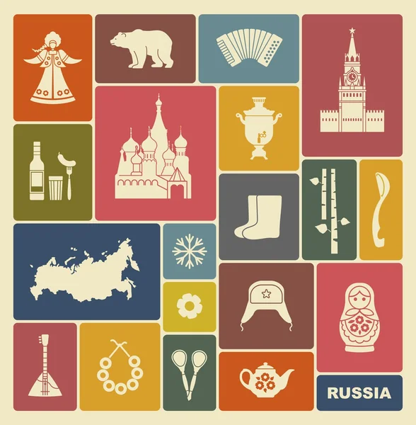 Russian icons — Stock Vector