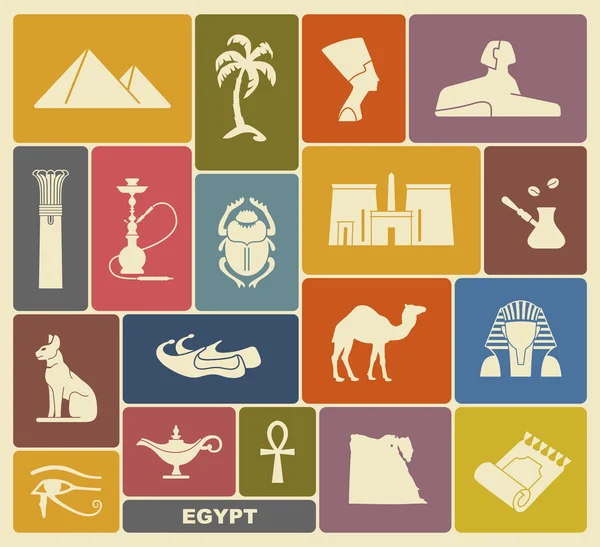 Egyptiska symboler — Stock vektor