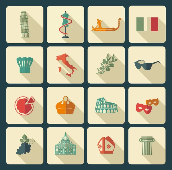 Symboles traditionnels de l'Italie — Image vectorielle