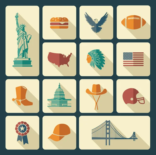 Symbols of the USA — Stock Vector