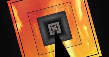 Renkli fütüristik küp yapma kalıpları.