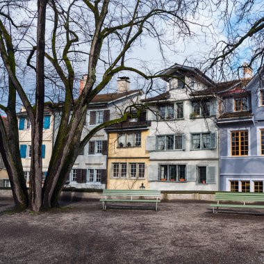 eski binaları şehir merkezi Zürih, İsviçre