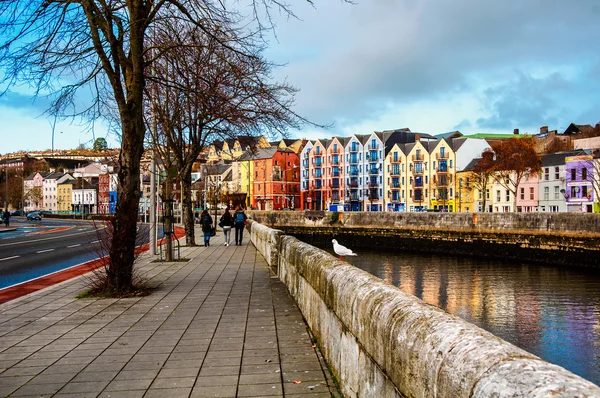 Banco do rio Lee em Cork, Irlanda — Fotografia de Stock