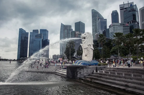 A Merlion Szingapúr — Stock Fotó