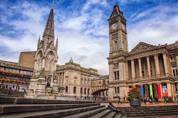 Chamberlain square i birmingham — Stockfoto