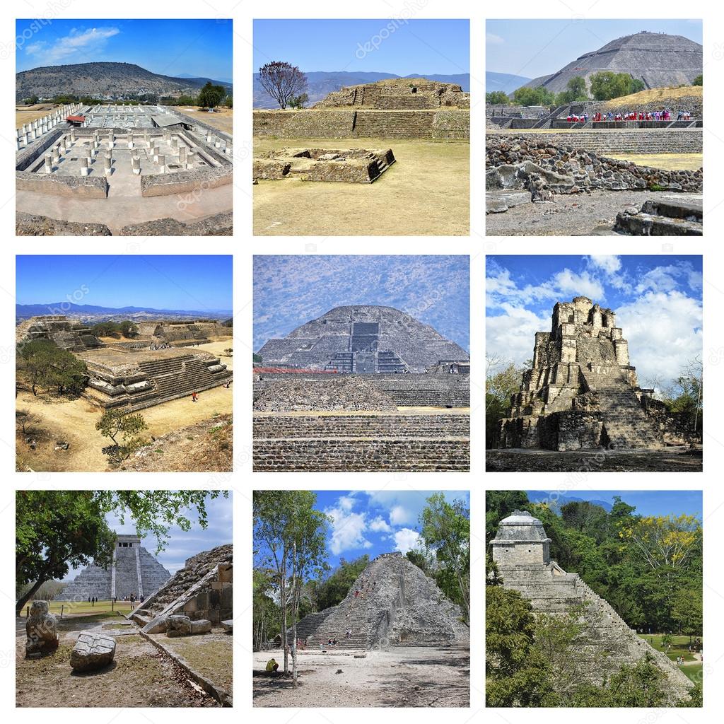 Set of Mexican Pyramids