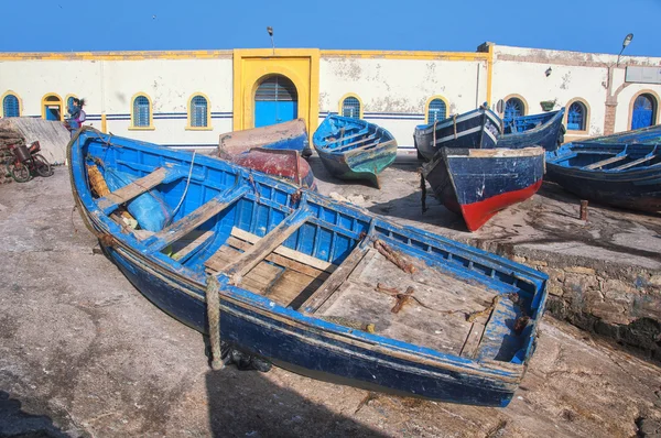 Gamla träbåtar i Marocko — Stockfoto