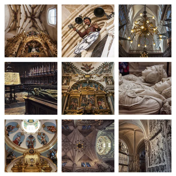 Interno della Cattedrale di Burgos Fotografia Stock