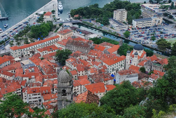 Luchtfoto van Kotor — Stockfoto