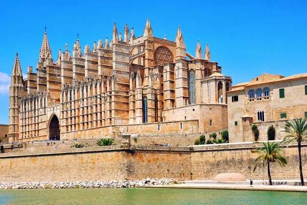 Katedrála v palma de Mallorca, Španělsko — Stock fotografie