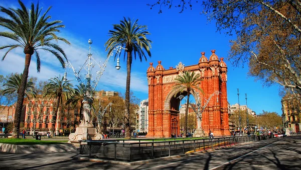 Arco di trionfo a Barcellona — Foto Stock