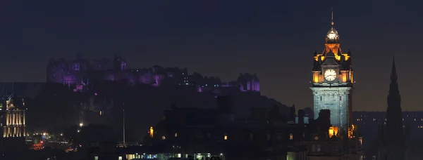 Vue aérienne de nuit d'Édimbourg — Photo