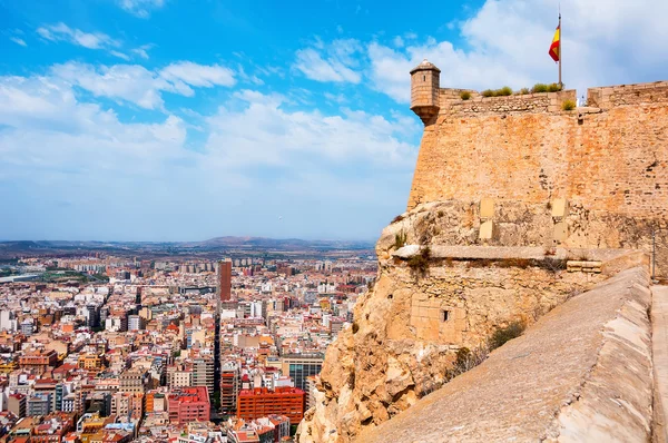 Alicante Castillo de Santa Barbara en la Costa Blanca, España —  Fotos de Stock