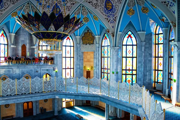 Interieur van de beroemde Qol Sharif moskee in Kazan, Rusland — Stockfoto