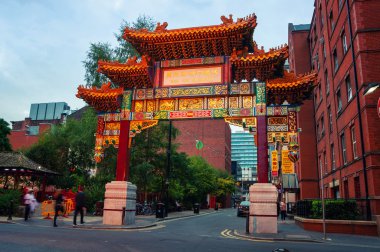 Archway on Faulkner Street at Chinatown in Manchester, UK