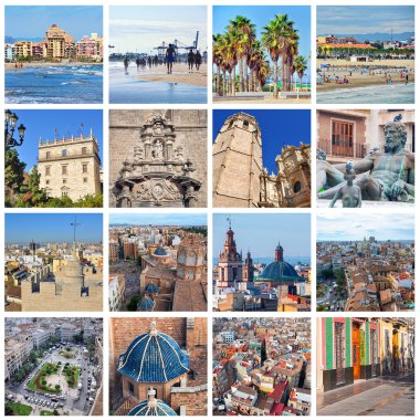 Set of photos - Valencia landmarks, Spain