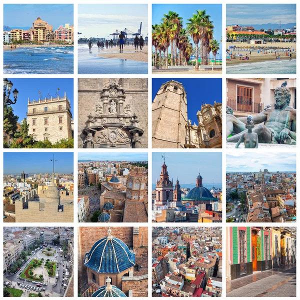 Set of photos - Valencia landmarks, Spain Stock Kép