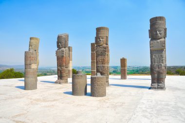 Toltec savaşçılar, piramit Quetzalcoatl Meksika
