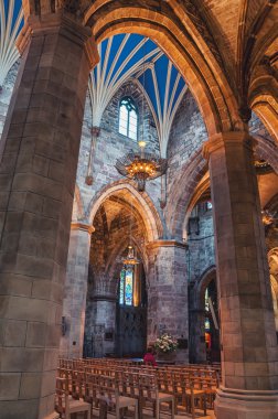 Interior of St Giles Cathedral in Edinburgh clipart