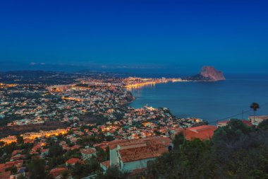 Calpe, İspanya'nın havadan görünümü
