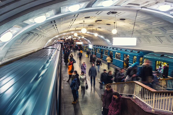 Dentro do metrô de Moscou — Fotografia de Stock