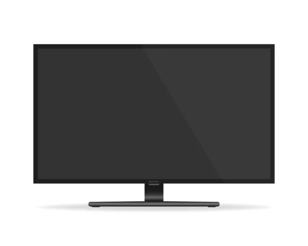 Monitor Black Screen Mockup Monitor Allow You Display Your Designs — Stock Vector
