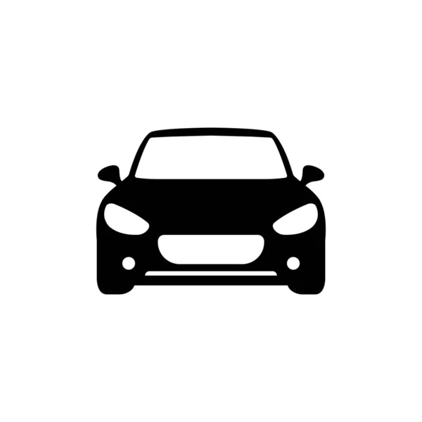 Ícone Visão Frontal Carro Isolado Fundo Branco Ilustração Vetor Símbolo — Vetor de Stock