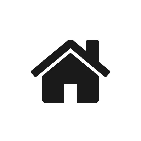 Домашняя Икона Черном Выделена Белом Фоне Символ Дома Vector Eps10 — стоковый вектор