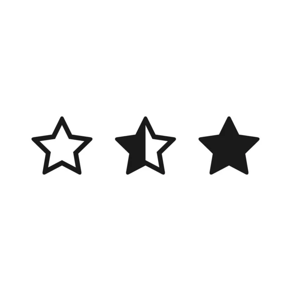 Juego Iconos Estrella Clasificación Estrellas Símbolo Estrellas Aisladas Sobre Fondo — Vector de stock