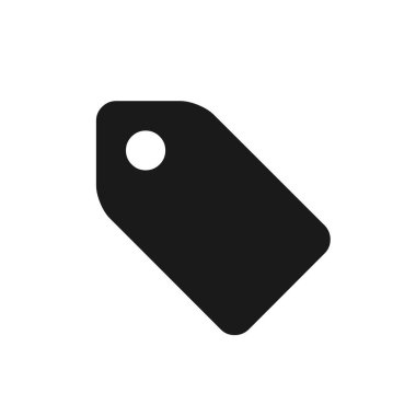 Fiyat etiketi vektör simgesi. Beyaz arkaplan vektörü EPS 10 üzerinde fiyat etiketi sembolü izole edildi